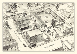 Vintage Map of Denver, Oklahoma 1860