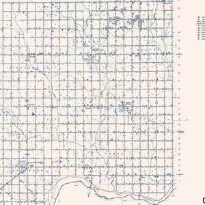 Vintage Map of Cotton County, Oklahoma 1936