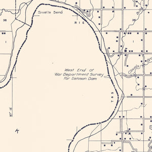 Vintage Map of Love County, Oklahoma 1936