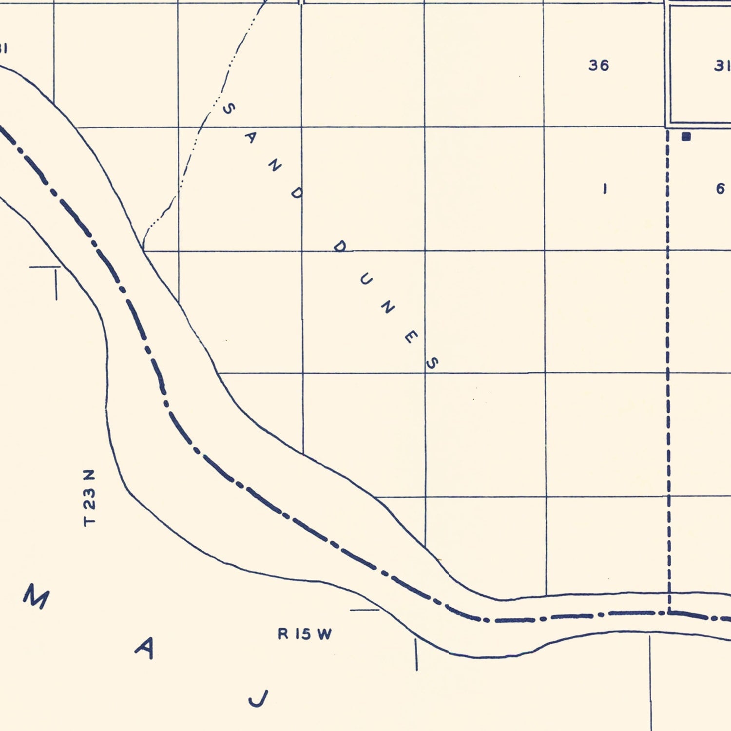 Vintage Map of Woods County, Oklahoma 1936