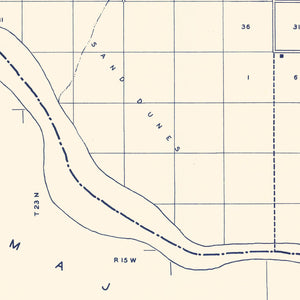 Vintage Map of Woods County, Oklahoma 1936