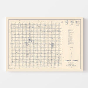 Vintage Map of Garfield County, Oklahoma 1936