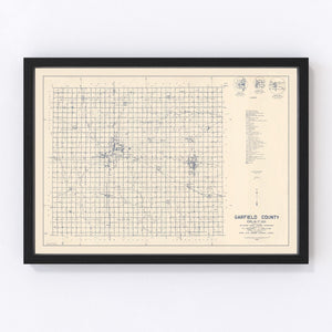 Vintage Map of Garfield County, Oklahoma 1936