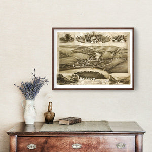 Vintage Map of Valley Forge, Pennsylvania 1890