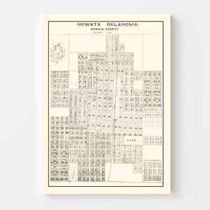 Vintage Map of Nowata County, Oklahoma 1921