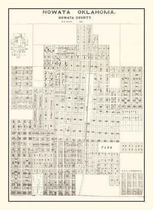 Vintage Map of Nowata County, Oklahoma 1921