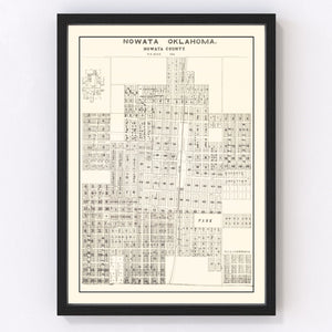 Vintage Map of Nowata County, Oklahoma 1921