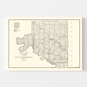 Vintage Osage Indian Reservation Map 1917