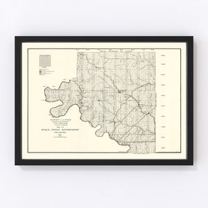 Vintage Osage Indian Reservation Map 1917