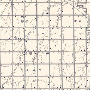 Vintage Map of Alfalfa County, Oklahoma 1936