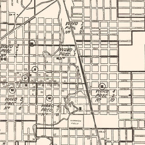 Vintage Map of Okmulgee, Oklahoma 1936