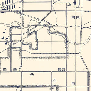 Vintage Map of Oklahoma County, Oklahoma 1936