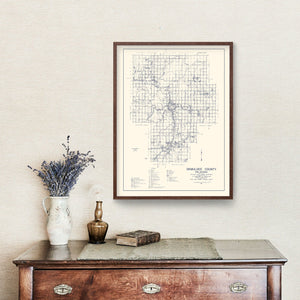 Vintage Map of Okmulgee County, Oklahoma 1936