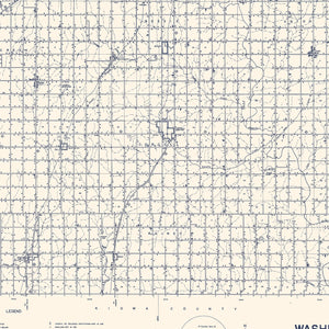 Vintage Map of Washita County, Oklahoma 1936