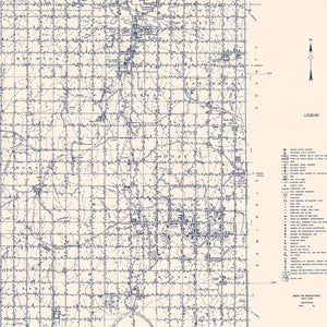 Vintage Map of Pottawatomie County, Oklahoma 1936