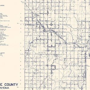 Vintage Map of Seminole County, Oklahoma 1936