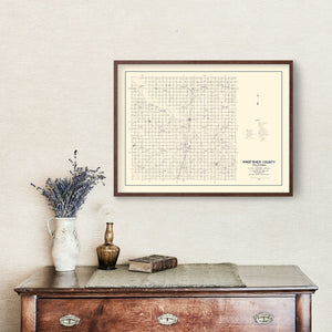 Vintage Map of Kingfisher County, Oklahoma 1936
