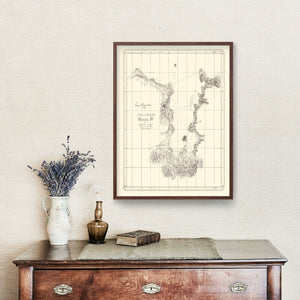 Vintage Coal Harbor Map 1867