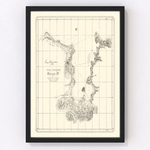 Vintage Coal Harbor Map 1867