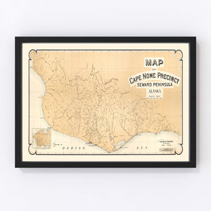 Vintage Cape Nome Alaska Map 1904