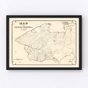 Vintage Seward Peninsula Map 1900