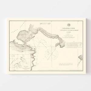 Vintage Granit Cove, Port Althorp, AK Map 1894