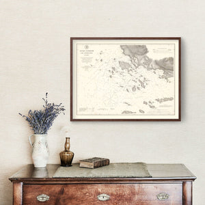 Vintage Sitka Harbor Map 1881