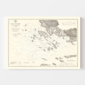 Vintage Sitka Harbor Map 1881
