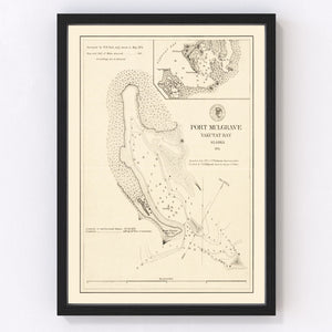 Vintage Port Mulgrave, Yakutat Bay, AK Map 1875