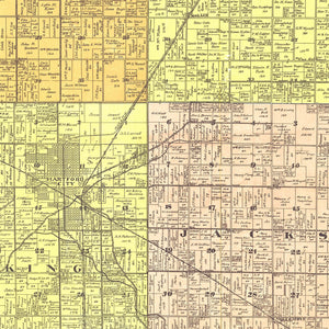 Vintage Map of Blackford County, Indiana 1905