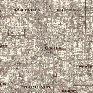 Vintage Map of Boone County, Indiana 1936