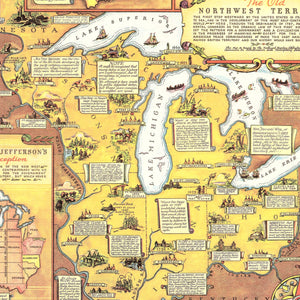 Vintage Map of the Old Northwest Territory 1787