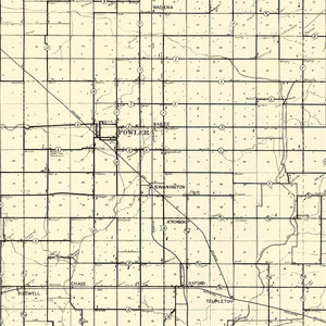 Vintage Map of Benton County, Indiana 1909