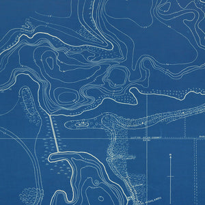 Vintage Big & Little Chapman Lakes, IN Map 1922