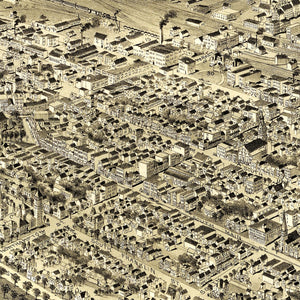 Vintage Map of Wilkes-Barre, Pennsylvania 1889