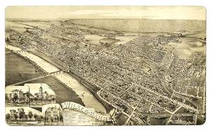 Vintage Map of Wilkes-Barre, Pennsylvania 1889