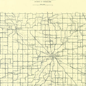 Vintage Map of Boone County, Indiana 1911