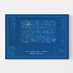 Vintage Map of Boone County, Indiana 1936