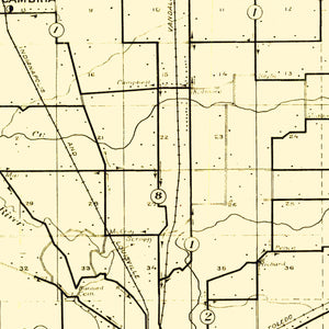 Vintage Map of Clinton County, Indiana 1911
