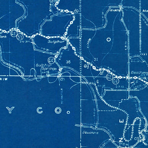 Vintage Map of Crawford County, Indiana 1936