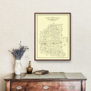 Vintage Map of Daviess County, Indiana 1910