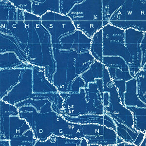 Vintage Map of Dearborn County, Indiana 1936