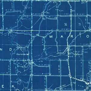 Vintage Map of Decatur County, Indiana 1936