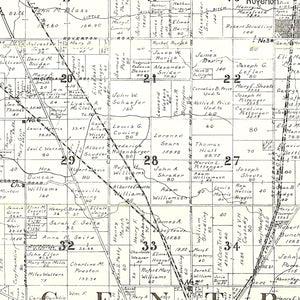 Vintage Map of Delaware County, Indiana 1904