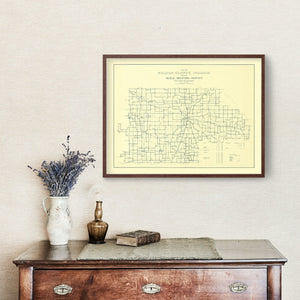 Vintage Map of Fulton County, Indiana 1911