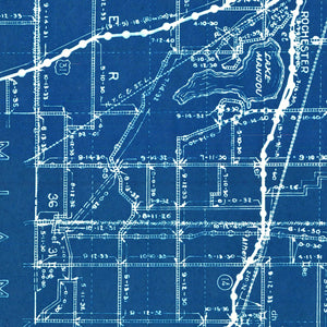 Vintage Map of Fulton County, Indiana 1936