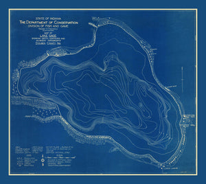 Vintage Gage Lake, IN Map 1923