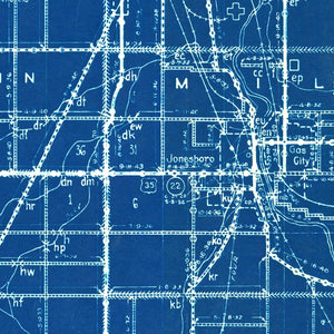 Vintage Map of Grant County, Indiana 1936