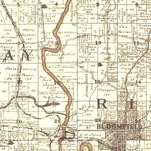 Vintage Map of Greene County, Indiana 1906