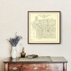 Vintage Map of Hamilton County, Indiana 1909